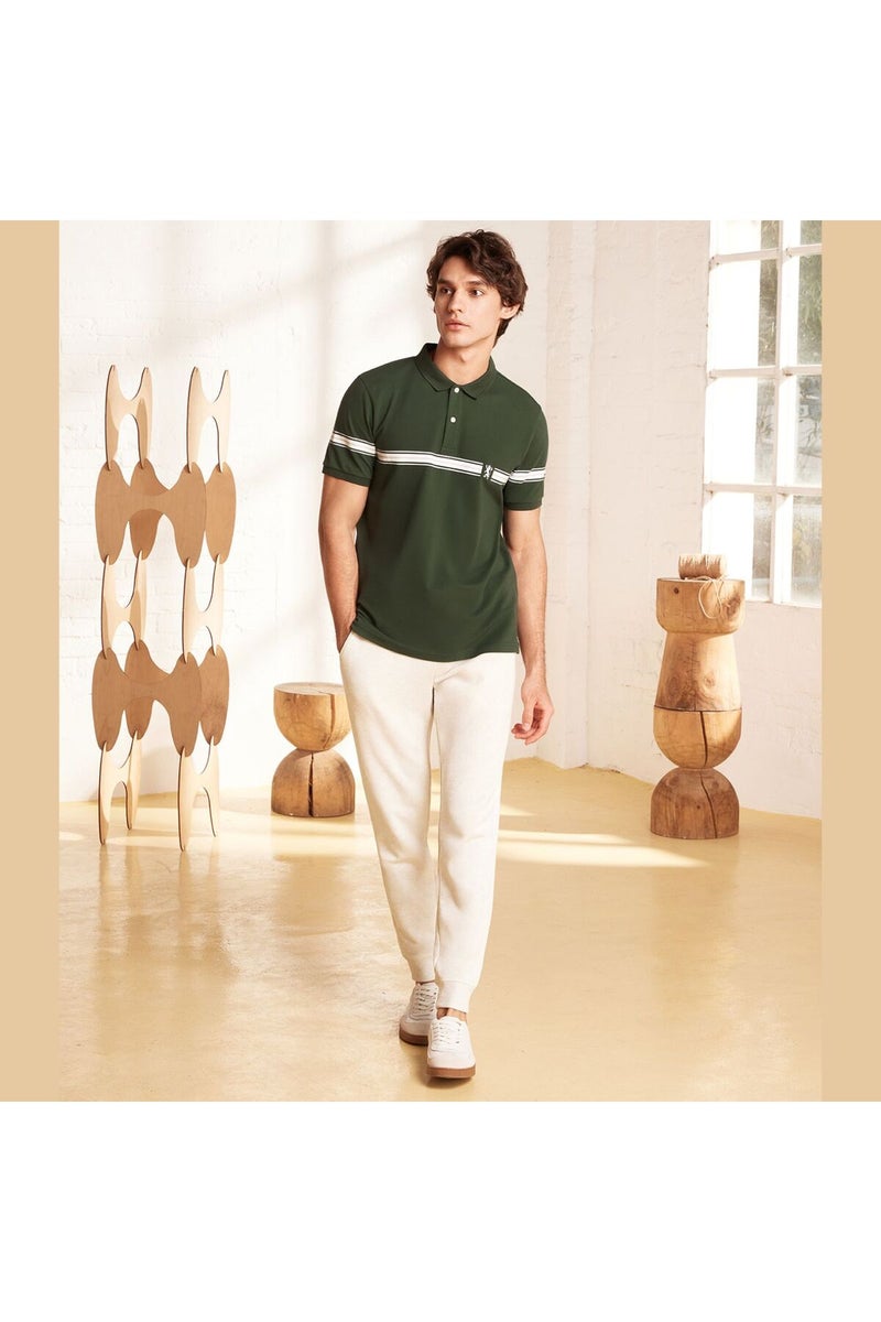 GIORDANO Men's White French Terry Jogger - Image 2