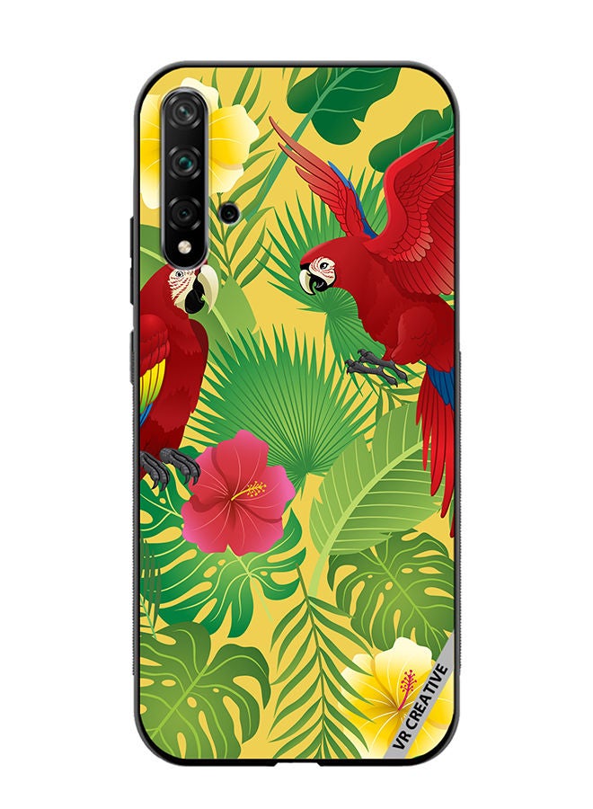 VR CREATIVE Protective Case Cover For Huawei Nova 5T Parrot In Jungle Design Multicolour - Image 1