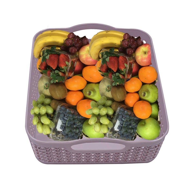 Kuber Industries Plastic 2 Pieces Multipurpose Storage Basket Set (Grey & Black)-CTKTC13421 - Image 4