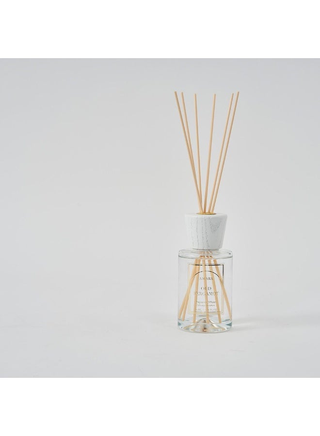 Danube Home Amara Silpa Reed Diffuser Oud Bergamot - 220Ml Elegant Home Fragrance Decor Long-Lasting Aroma Oils For Room & Offices Decorative Home Accessories - 8X8X31.2Cm Glass Bottle - Image 3