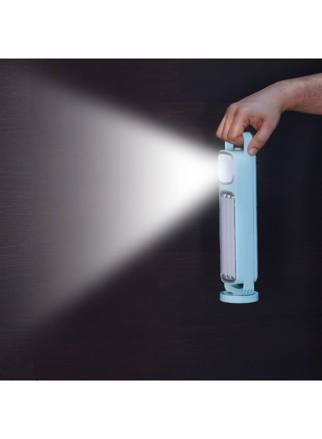 Olsenmark Rechargeable LED Lantern- OME2826| With Long Operating Time of 5 Hours| Rechargeable Lead-Acid Battery and 51 SMD + 5W COB| Perfect for Home, Camping, Outdoor, Picnic| Blue, 2 Years Warranty - Image 3