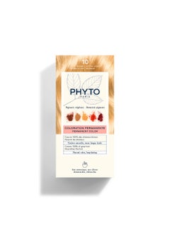 Phyto Phytocolor Permanent Hair Color, 10 Extra Light Blond, with Botanical Pigments, 100% Grey Hair Coverage, Ammonia-free, PPD-free, Resorcin-free 