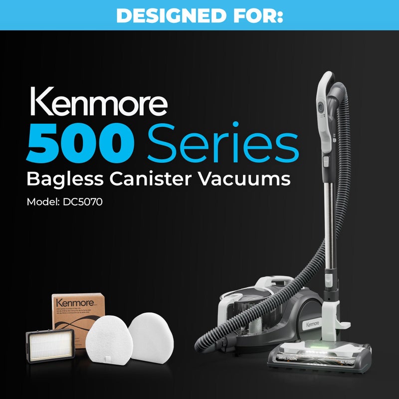 Kenmore KC1040 HEPA Replacement Filter Kit for 500 Series Bagless Canister Vacuum (Model: DC5070, DC5070.01) - Image 2