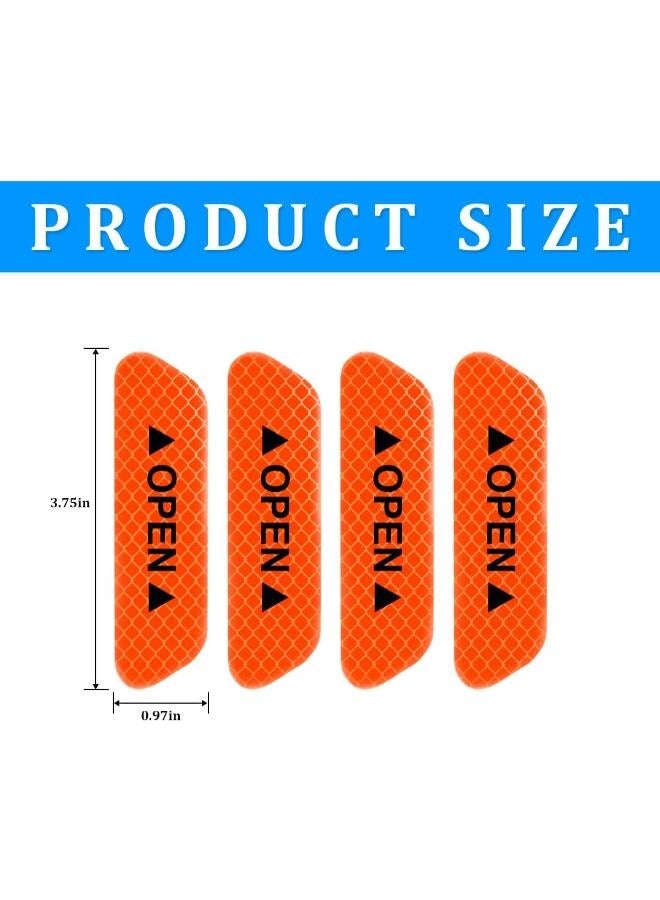 EasyLife 4 Pieces Car Door Open Warning Reflective Stickers, Night Visibility Auto Safety Prompt Decals  - Image 2