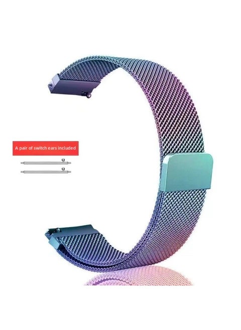 For HuaweiWatch4/GT3Pro Magnetic Watch Strap GT2 Breathable Metal Milanese Replacement Wristband-Color:Milan Magnetic Suction-colorful-[22mm Interface] For HuaweiGt3/men's Model (dial 46mm)