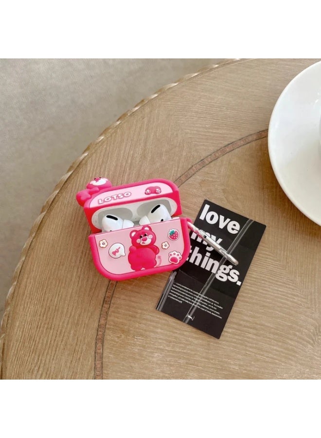 Case Soft Silicone Shockproof Cover for Apple Airpods 4 New 3D Cute Cartoon Creative Fun Case Skin with Keychain Design - Image 4