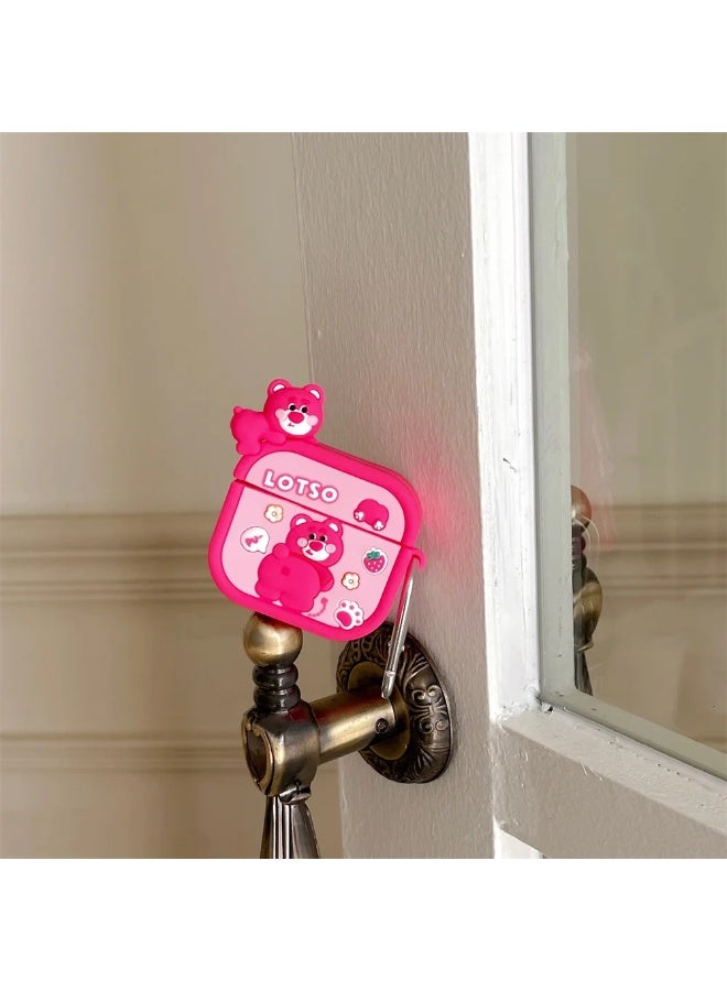 Case Soft Silicone Shockproof Cover for Apple Airpods 4 New 3D Cute Cartoon Creative Fun Case Skin with Keychain Design - Image 3