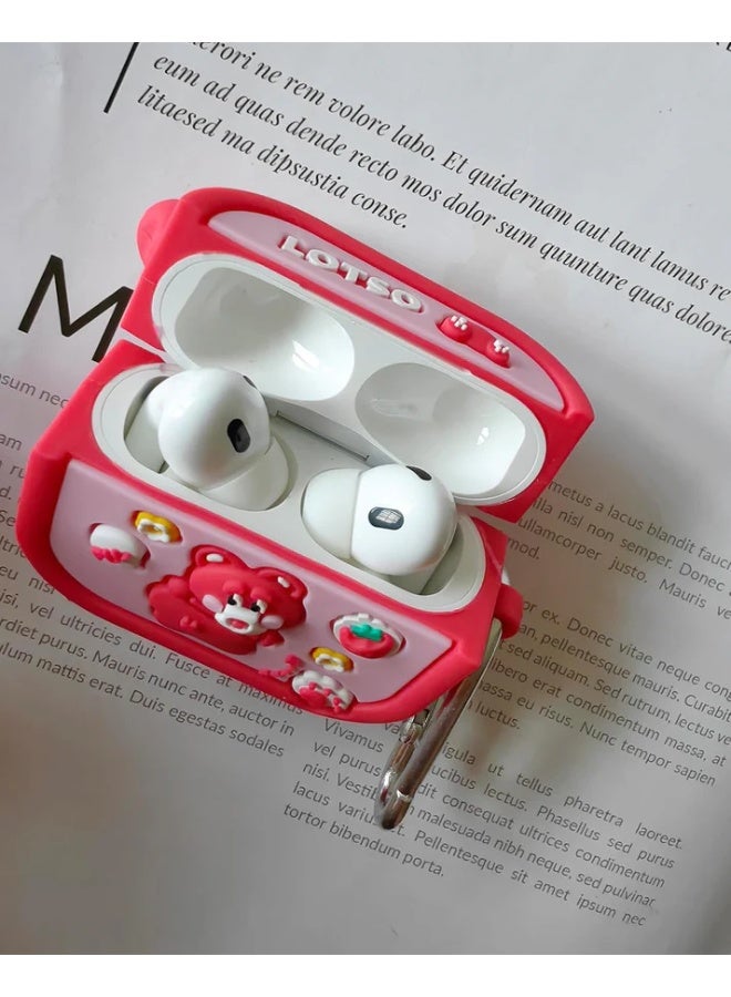 Case Soft Silicone Shockproof Cover for Apple Airpods 4 New 3D Cute Cartoon Creative Fun Case Skin with Keychain Design - Image 5