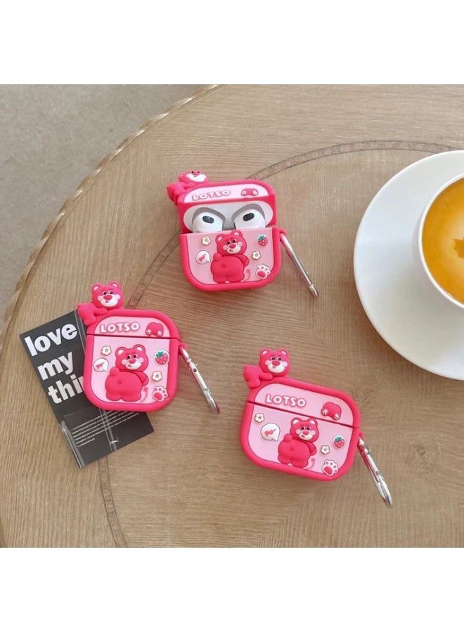 Case Soft Silicone Shockproof Cover for Apple Airpods 4 New 3D Cute Cartoon Creative Fun Case Skin with Keychain Design - Image 2