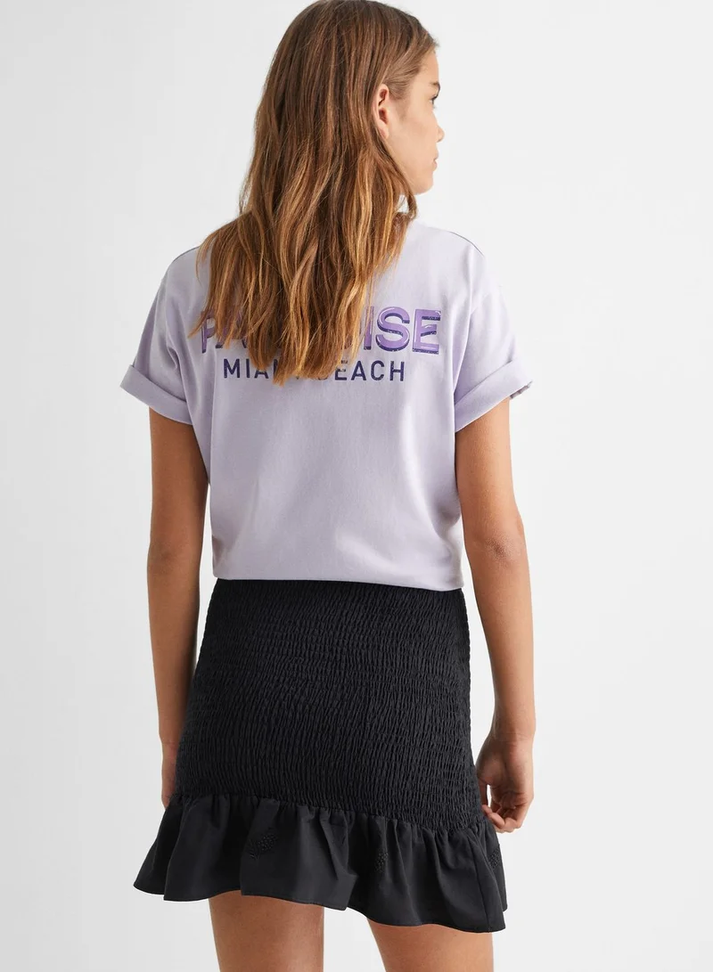 MANGO Youth Ruffle Hem Skirt