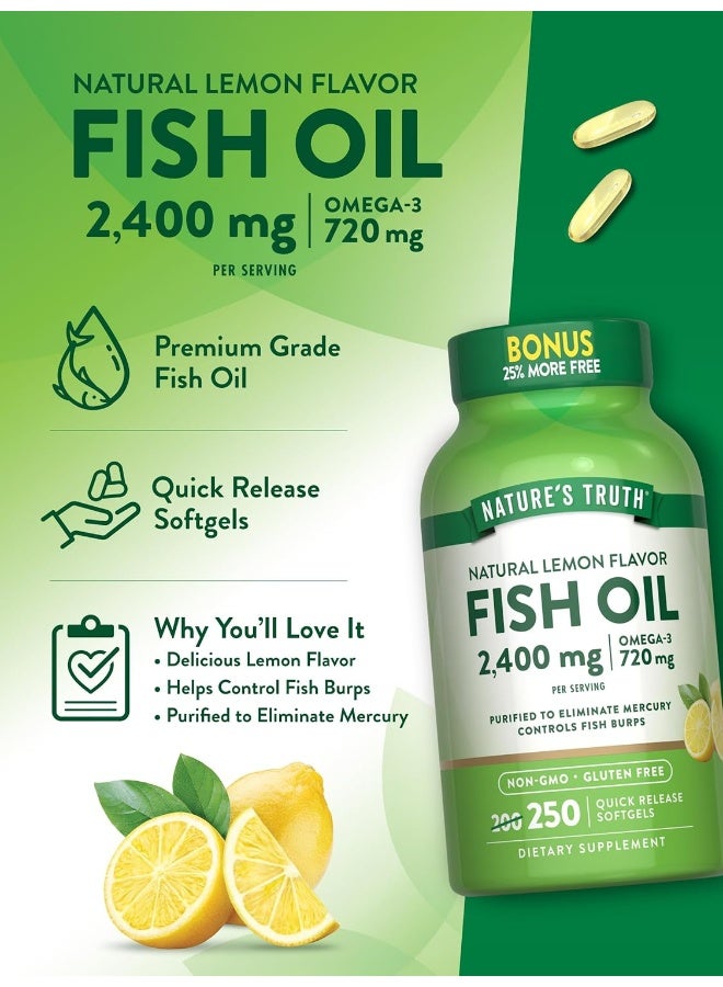 نايتشورز تروث كبسولات زيت السمك أوميغا 3 من ناتشرز تروث، 1200 ملغ، 250 كبسولة - Image 5