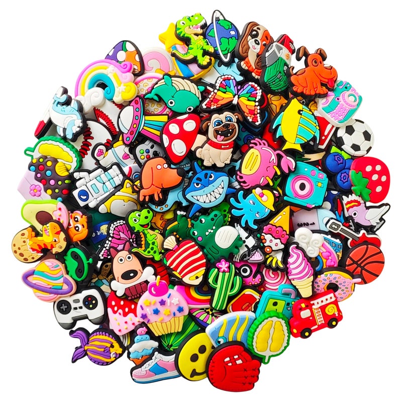 Lmiyowa 30, 50, 100 Pcs Random Shoe Charms for Kids Boys Girls Adult Men Women : Fun DIY Accessories for Clogs - Shoe Decoration Pins - Party Favors Gifts (50PCS) - Image 1