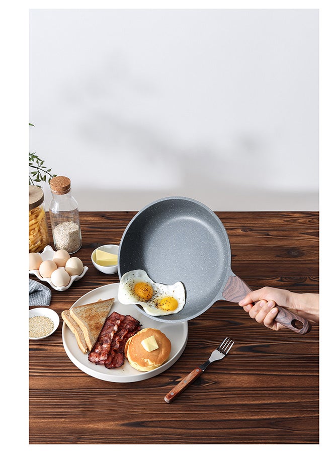 Sensarte 2 Piece Swiss Granite Skillet Set, 26 and 30 CM, Non-stick, Oven Safe & Dishwasher Safe, Induction Compatible, PFOA PFOS Free - Dark Grey - Image 3