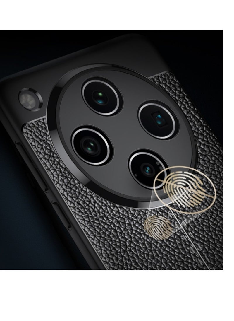 Generic - Oppo Find X8 - Carbon Fiber Litchi Pattern Case Cover , Ultra-thin, stylish, and shockproof protection with anti-slip grip in black. - Image 1