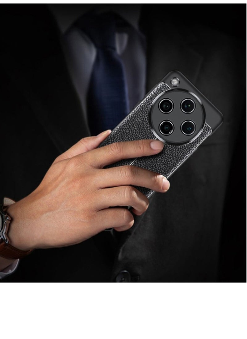 Generic - Oppo Find X8 - Carbon Fiber Litchi Pattern Case Cover , Ultra-thin, stylish, and shockproof protection with anti-slip grip in black. - Image 1
