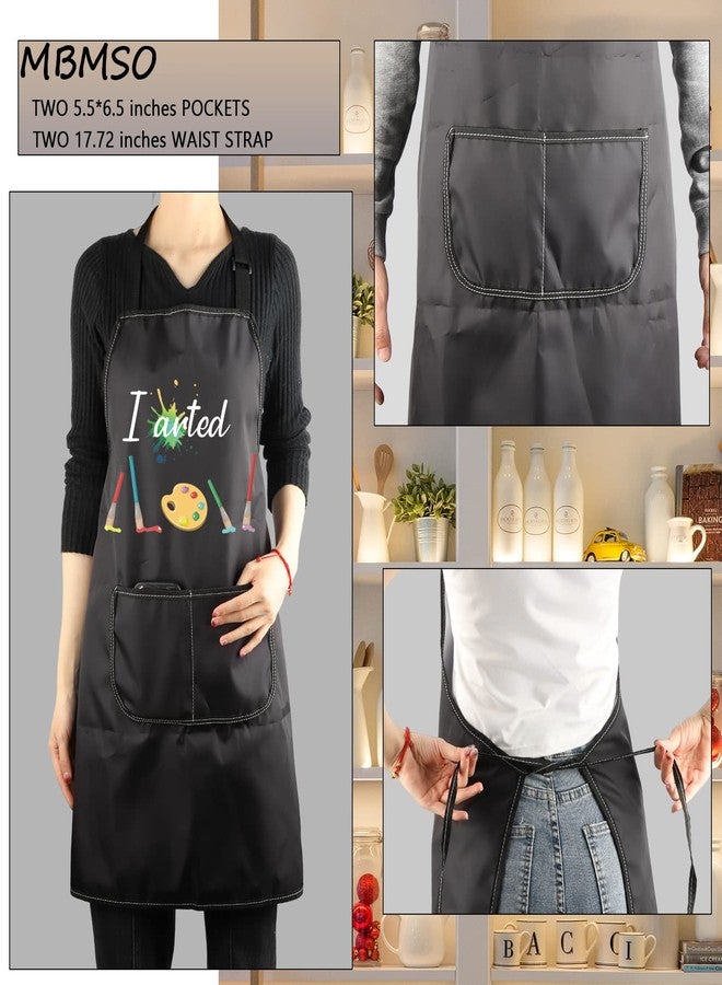 MBMSO Painting Apron - Artist & Arted Apron - Funny Painter Gifts - Black - Image 3