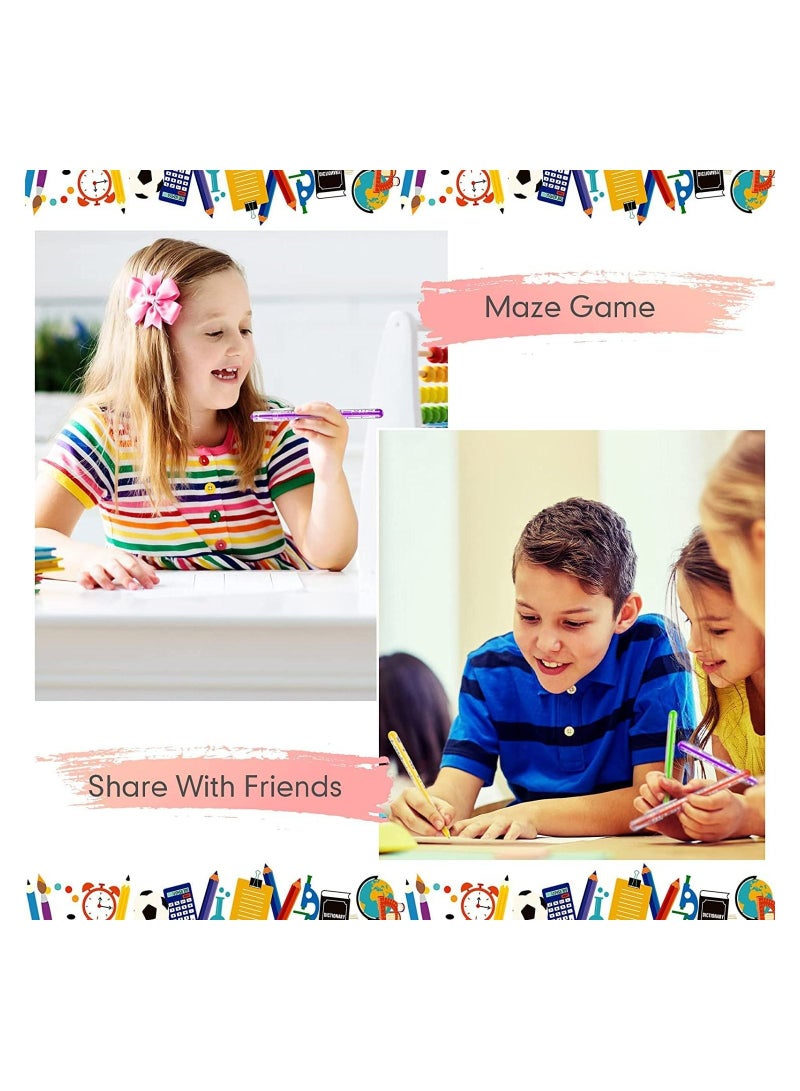SYOSI Maze Puzzle Shape Ballpoint Pen, 15Pcs with Built-in Ball Novelty Creative Pens Blue Ink, Maze Toy Pens Stress Relief Puzzle Pens for Adult Kids Office School Birthday Party Favor (Radom Color) - Image 4