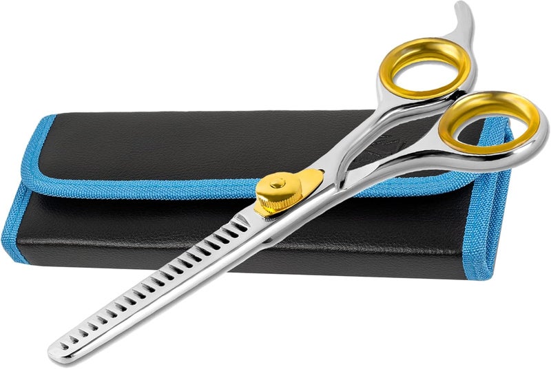 SHARF Gold Touch Barber 575 Inch 20Tooth Professional Thinning Shears 440c Japanese Stainless Steel Barber Scissors For Men and Women