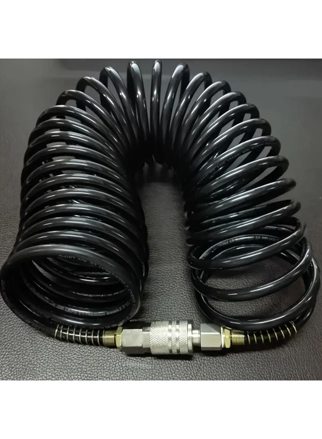 295 Inch Black PE Pneumatic Air Hose with G1 4 Golden Metal Quick Coupler - Image 3