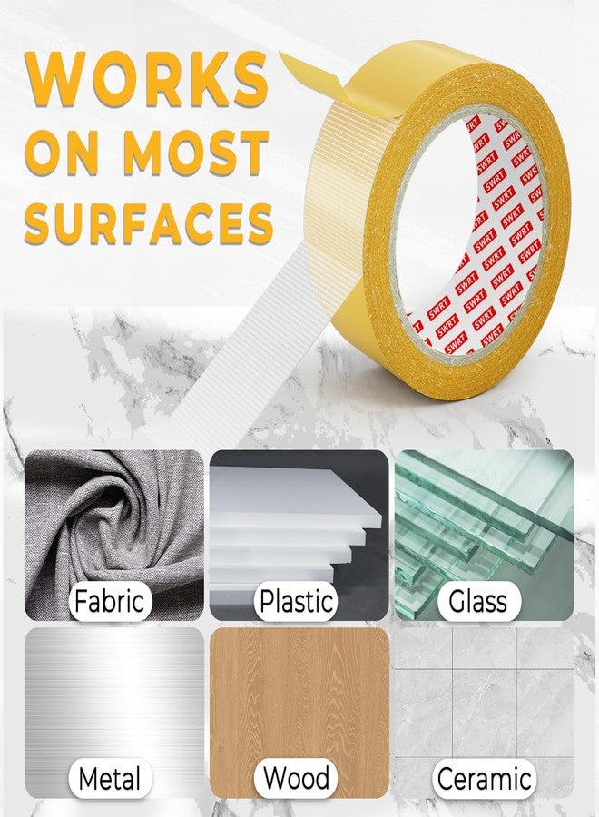 SWRT Double Sided Fabric Tape 1" x 33FT - Heavy Duty, Clear, No Residue, Strong Adhesion for Carpet, Crafts, Clothing, Outdoor & Indoor Use - Image 5