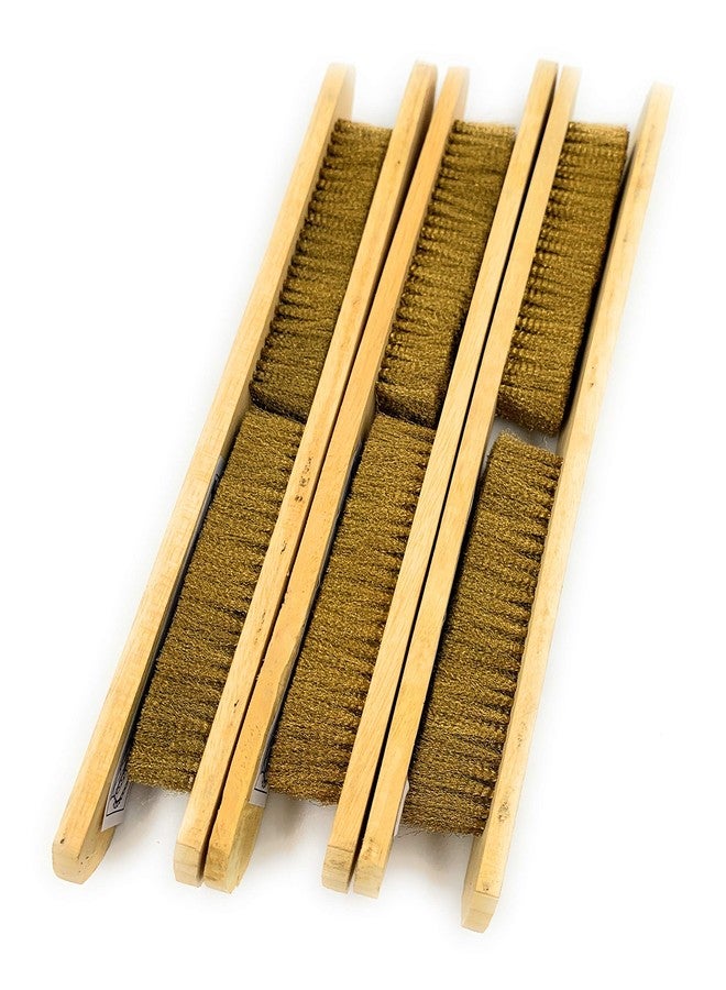 Aone Brass Wire Bristle Brush 8 Row Medium Soft 12pcs Table/Bench Multipurpose for General Cleaning, Polishing, Satin Finish, Texturing, Jewellery Cleaning, Rust Removal, Dirt Removal, etc - Image 4