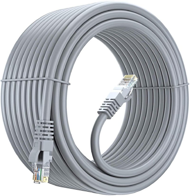 Sadow Cat6 High Speed Ethernet Cable, 70 Meter 550MHZ / 10Gigabit Speed UTP LAN Cable, Network Cable Internet Lan Cable RJ45 Wire, Patch Cord Gigabit Category 6 Wires for Gaming ,Modem, Router-Grey - Image 1