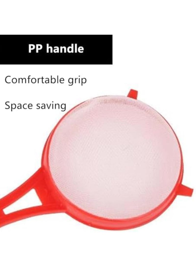 SYOSI 4 Pcs Flour Sifter for Baking, Manual Mesh Strainer with Long Handle, Multifunctional Scoop for Sifting Flour, Powdered Sugar, and Cocoa, Ideal for Baking, Cooking, and Juice Filtering (Random Colors) - Image 4