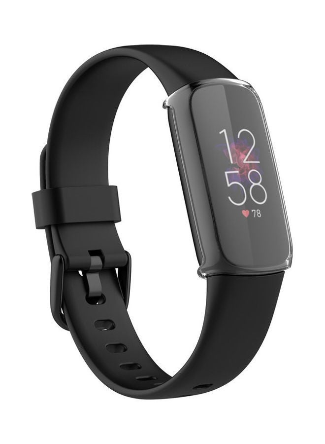 NIBEMINENT 3-Pack of Full Cover Case for Fitbit Luxe Clear/Black/Silver - Image 4