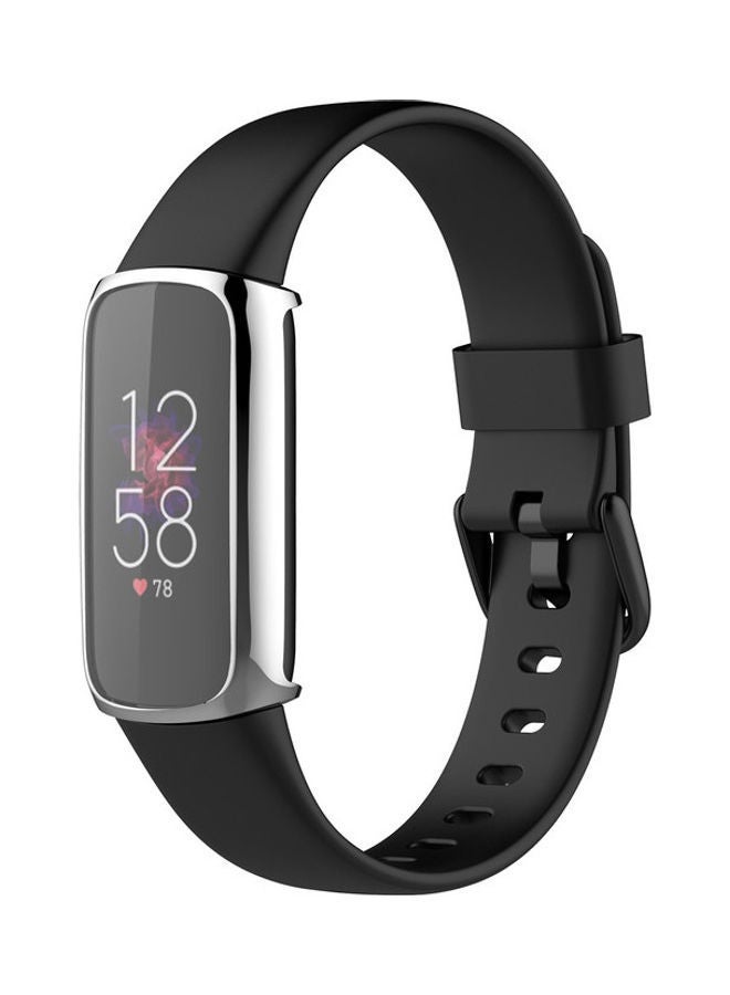NIBEMINENT 3-Pack of Full Cover Case for Fitbit Luxe Clear/Black/Silver - Image 3