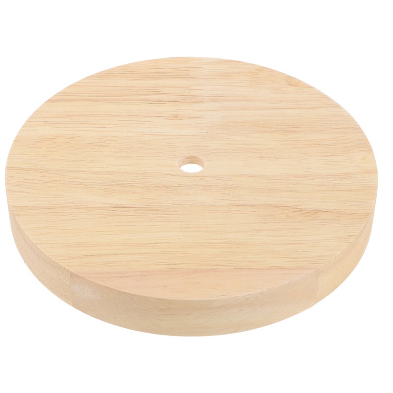 2pcs Desk Lamp Base Replacement Table Base Round Table Lamp Base DIY Wood Lamp Base - Image 4