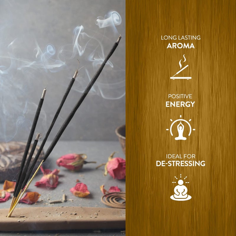 HEM Madhur Incense Sticks 6in1 Assorted Fragrances Sandal Mogra Jasmine Kewda Rose Intimate Long Burning Time 3540 Minutes Zip Pouch Packaging Approx 184 Sticks Pack of 2 480g - Image 4