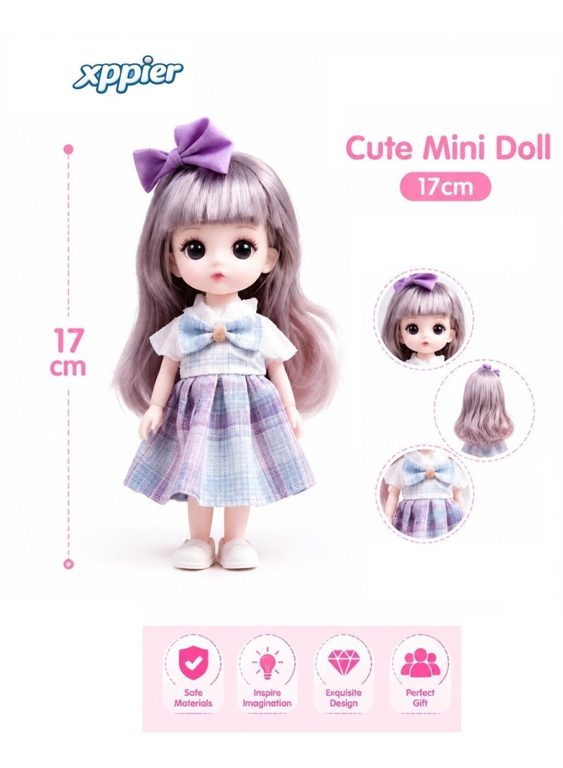 xppier 6 pcs Mini Dolls Fashion Toddler Princess Collection Girls Gift Set, Cute Dolls, Toys for girls - Image 2