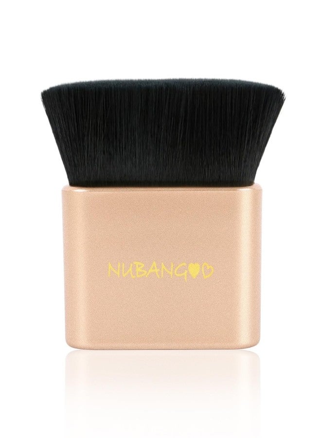 NUBANGOO Professional Kabuki Foundation Brush,Makeup Brush, Self Tanner Brush,Self Tanning brush,Foundation Makeup Brush Cream Powder Liquid,Face Neck Body Leg Tanning Makeup (Gold Black) - Image 1