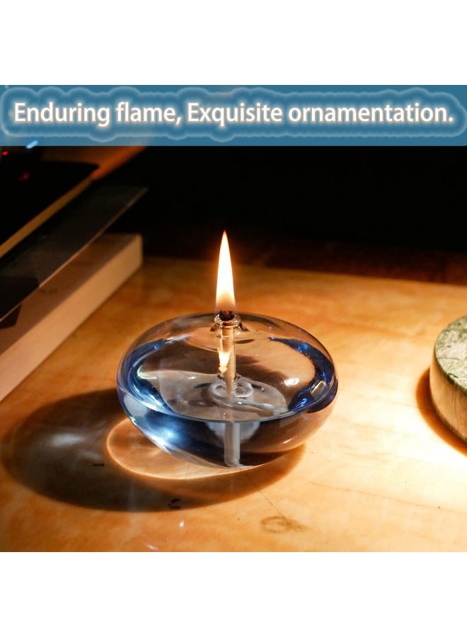 GXFCCYXT Refillable Liquid Petite Oil lamp - Sturdy Borosillicate Glass Oil Candle (Oval) - Image 5