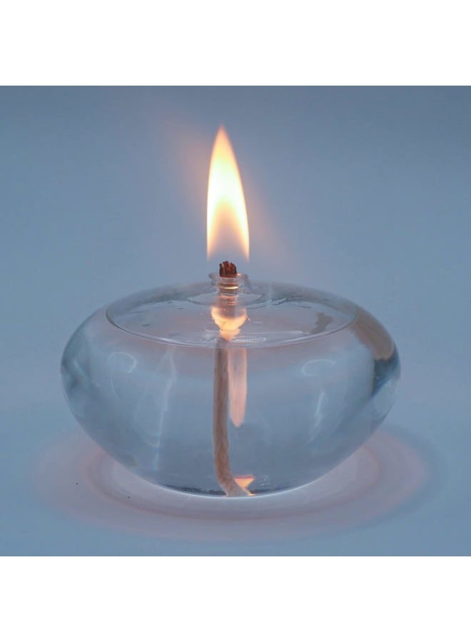 GXFCCYXT Refillable Liquid Petite Oil lamp - Sturdy Borosillicate Glass Oil Candle (Oval) - Image 1