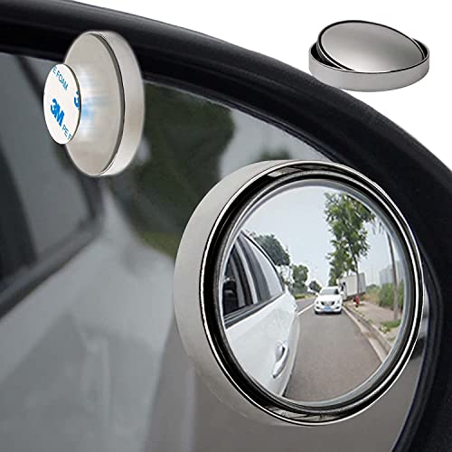 BROGBUS Manual Round Blind Spot Mirror Wide Angle Rear View for Universal Car - Image 2
