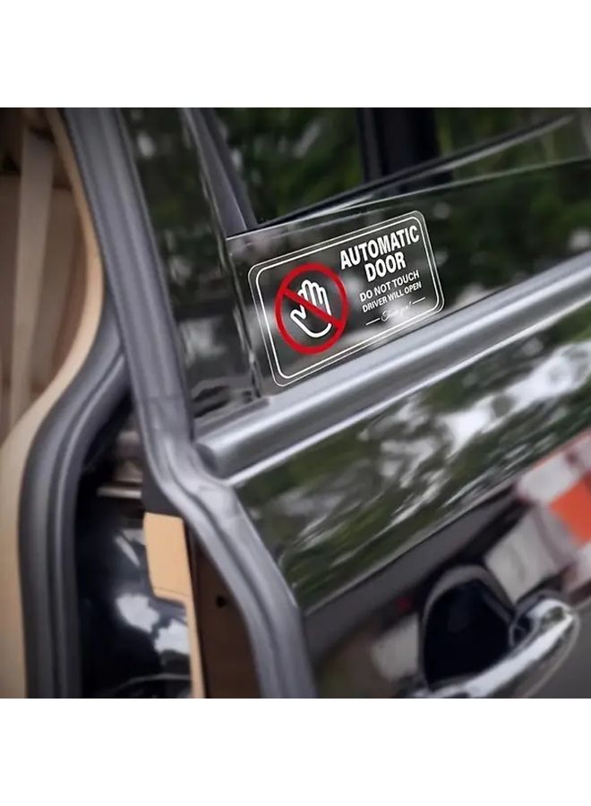 10 Pack 4x2 Inch Automatic Door Warning Vinyl Decals for Vehicles Not Touch Driver Will Open - Image 5