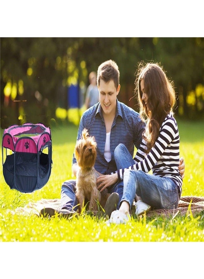 Generic Portable Pet Playpen, Dog Playpen Foldable Pet Exercise Pen Tents Dog House Playground for Puppy Dog/Cat Indoor Outdoor Travel Camping Use  - Image 4