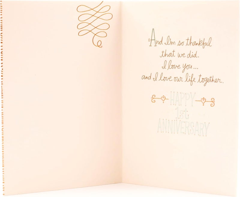 Hallmark 1st Anniversary Card - We Took a Chance on What Could Be - Image 2