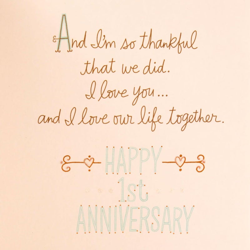 Hallmark 1st Anniversary Card - We Took a Chance on What Could Be - Image 3