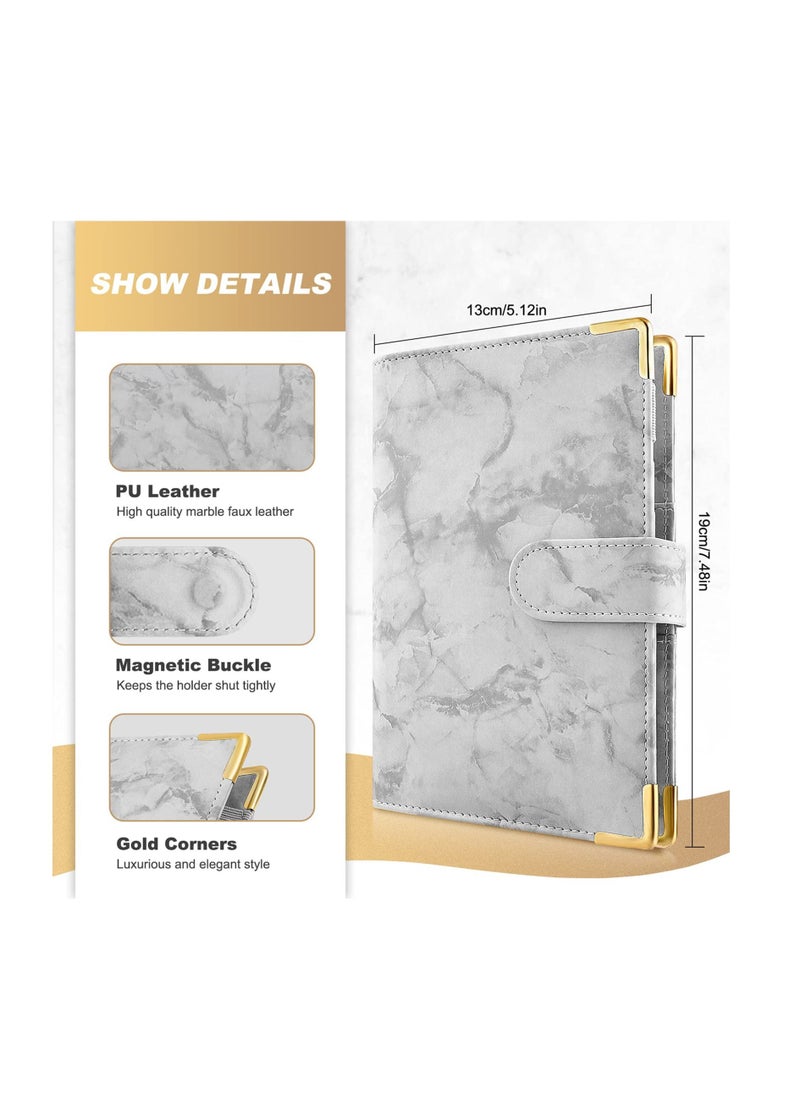 Generic Budget Binder, Budget Binder with Zipper Envelopes, Cash Envelopes for Budgeting and Saving Money, Money Organizer for Cash, 14Pcs Budget Planner with Cash Envelopes Grey  - Image 2