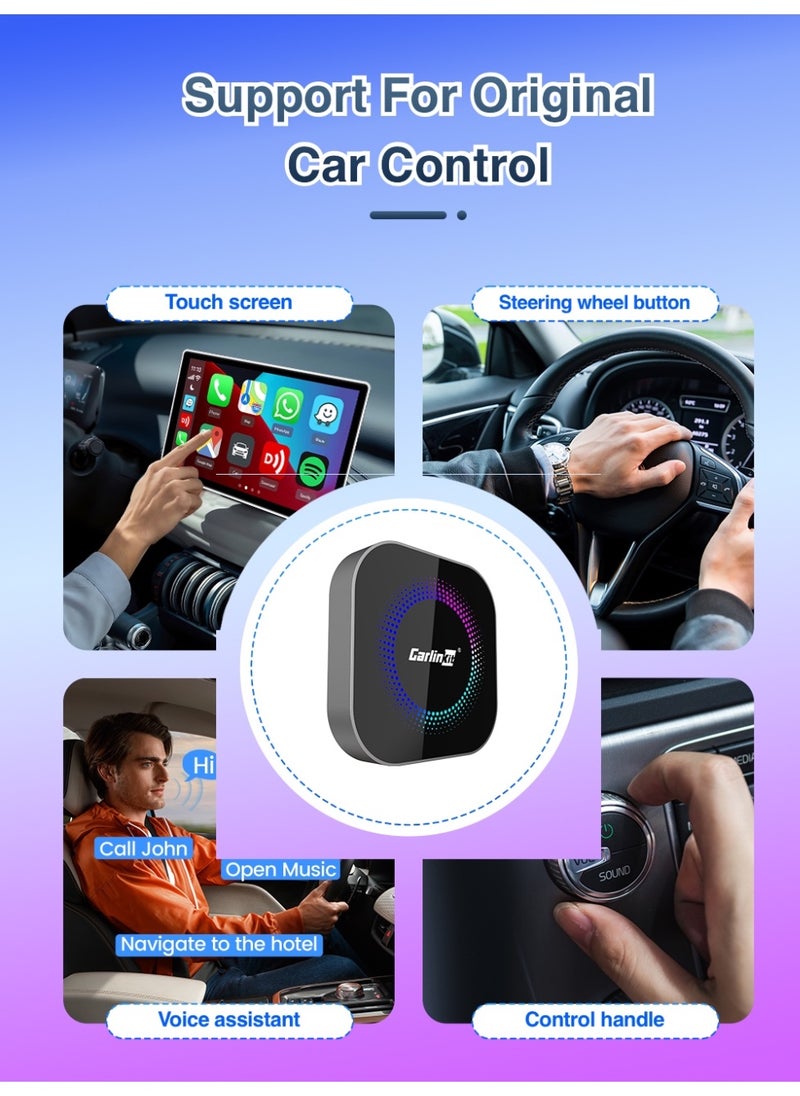 CarlinKit Smart TV Box 8GB+128GB Android 13 Aluminum Glass Box Wireless Android Auto Built-in GPS Play Store For Netflix YouTube For OEM Cars