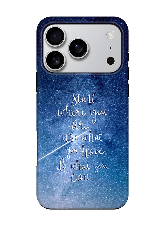 Stylizedd Tough Pro Magnetic Case for iPhone 17 Pro, Dual Layer hybrid PC + TPU Mobile Cover Matte - Start, Use, Do