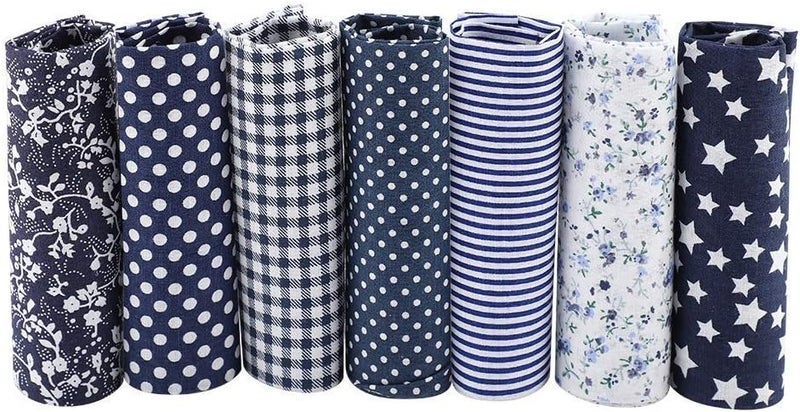 Cotton Fabric Assorted Squares Bedding Suite Softer Comfortable Texture for Bedroom Decoration 7pc(250 * 250mm/9.8 * 9.8in) - Image 3