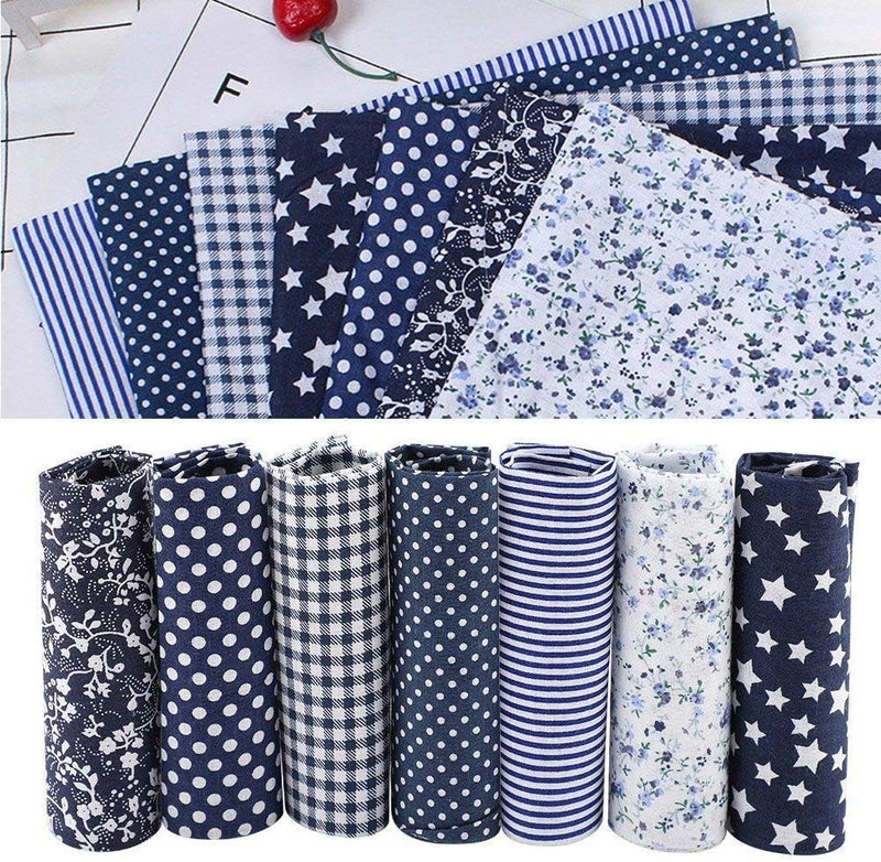 Cotton Fabric Assorted Squares Bedding Suite Softer Comfortable Texture for Bedroom Decoration 7pc(250 * 250mm/9.8 * 9.8in) - Image 4