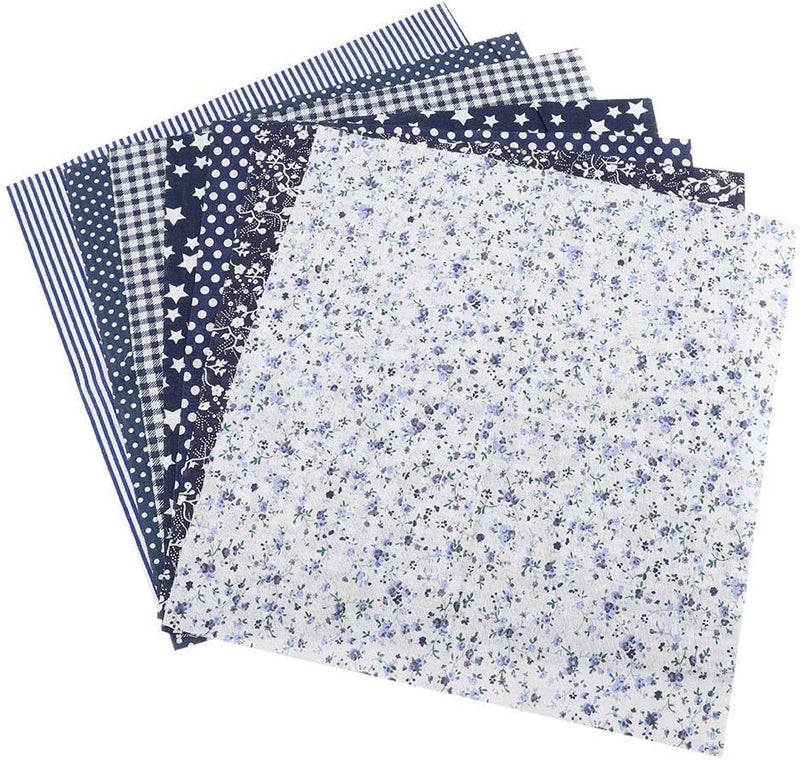 Cotton Fabric Assorted Squares Bedding Suite Softer Comfortable Texture for Bedroom Decoration 7pc(250 * 250mm/9.8 * 9.8in) - Image 2