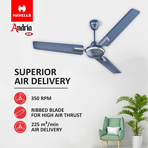 Havells هافيلز 1200مم أندريا مروحة سقف موفرة للطاقة (أنديجو بلو، عبوة من 1) 2 نجوم - Image 3