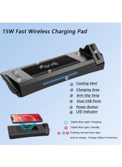 KASTWAVE Wireless Charger for Audi A4 2017-2023/A5 2018-2023,Center Console 15W Wireless Charger Pad with QC 3.0 USB Port,Phone Charging Station for Car Apply to Wireless Charge Supported Phones.  - Image 2