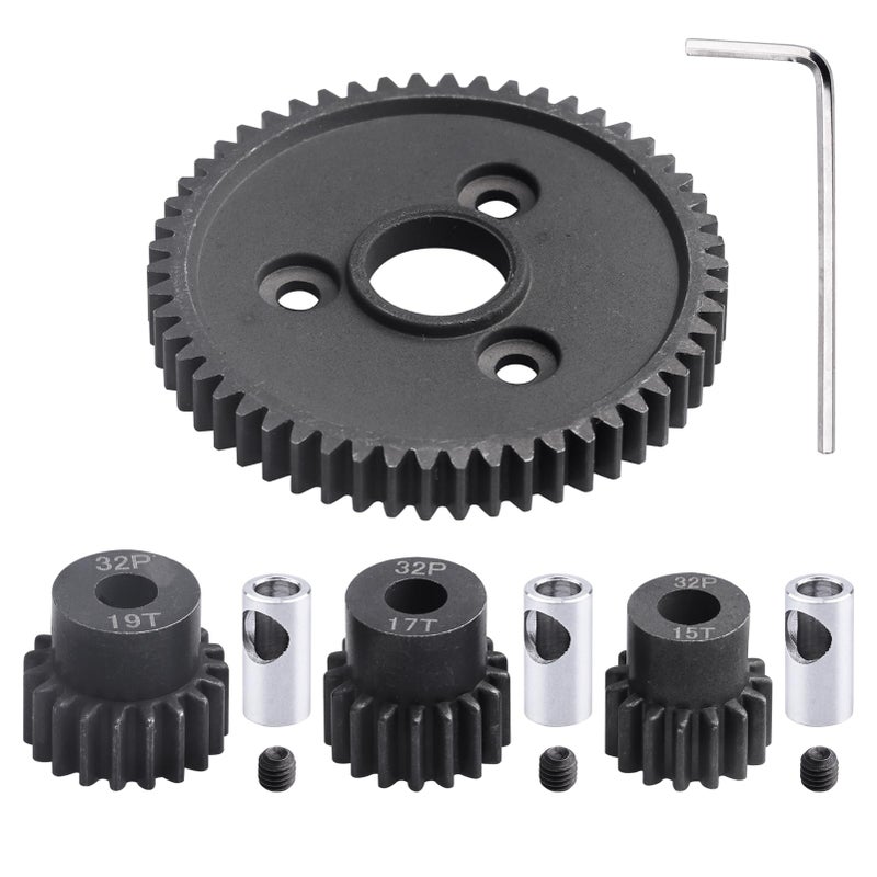 CrazyHobby RC Metal 54T 32P Spur Gear 15T17T19T Pinions Gear Set 3175mm Coupler for Traxxas Slash 4x4 4WD2WDVXL Rustler 4X4 VXLStampede 4x4 VXLSummitERevoTMaxx Replace3956 - Image 2