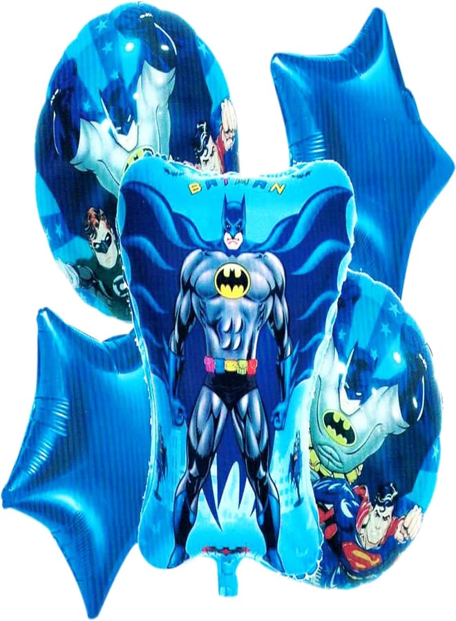 Tamona BATMAN THEME FOIL BALLOON BOUQUET SET OF 5/BATMAN BIRTHDAY PARTY DECORATION/BATMAN PARTY SUPPLIES/BATMAN PARTY ACCESSORIES Balloon Bouquet